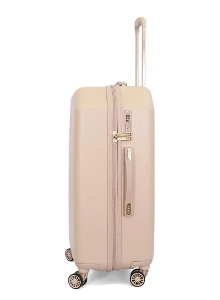 DKNY  DKNY Allure 3-Piece Hardsided Luggage Set on Wheels for Unisex | Ultra Lightweight ABS with Spinner Wheels 4 Color Champagne for Women | Best Price UAE